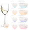 URROMA 20Pcs Heart pattern Acrylic Wine Glass Charms Gradient Colors Wedding Drink Identifiers Wine Glass Accessories Cup Markers for Party Favors