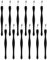 12 Pcs Cuticle Trimmer Nail Cuticle Pusher with A Steel Tip Cuticle Remover Nail Cleaner Tool Nail Art Tools for Manicures Pedicures (Black)