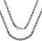 ChainsPro Königskette für Herren Damen Byzantinische Kette Halskette Edelstahl 4mm breit Schmuck Silber Farbe 51cm