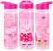 TDL Peppa Pig 650ml BPA-Free Pink Plastic Sports Bottle with Flip Straw Lid - Kids Hydration Bottle for School, Sports, Play, Gifting