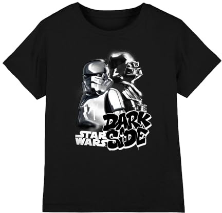 Star Wars Boy's Star Wars Dark Side Duo Unisex Kids T Shirt T-Shirt (Pack of 1)