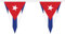 Banderines de bandera de Cuba de 20 m, triángulo grande, 54 banderas FlagSuperstore