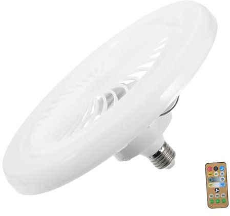 Holibanna 30w Ceiling Fan Lights Led Bulbs Small Fan Light for Storage Bathroom Kitchen Remote Control Screw