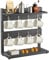 2-Tier Mug Tree 16 Hook Coffee Mug Holder Stand with Storage Base Mug Display Organizer Mug Holders Cup Storage Organizer for Home Kitchen Bar Counter Display Tea (Black with partitions)