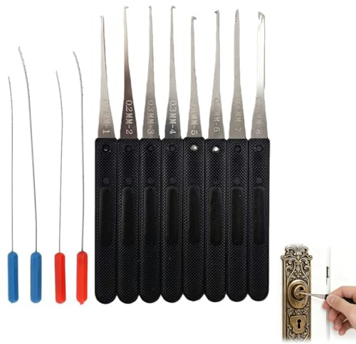 Werkzeug-Set für gebrochene Schlüssel, professioneller Schlosser, 0,15–0,4 mm, Lockpicking-Werkzeug zum Entfernen von gebrochenen Schlüsseln, multifunktionale, tragbare Herren-Gadgets für Anfänger