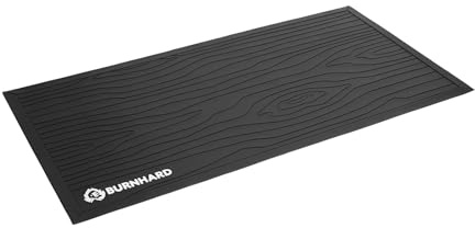 BURNHARD® Grillmatte 160 x 80 cm, Bodenschutzmatte für Gasgrill & BBQ | feuerfeste Grillunterlage aus Soft-PVC für Balkon & Terrasse
