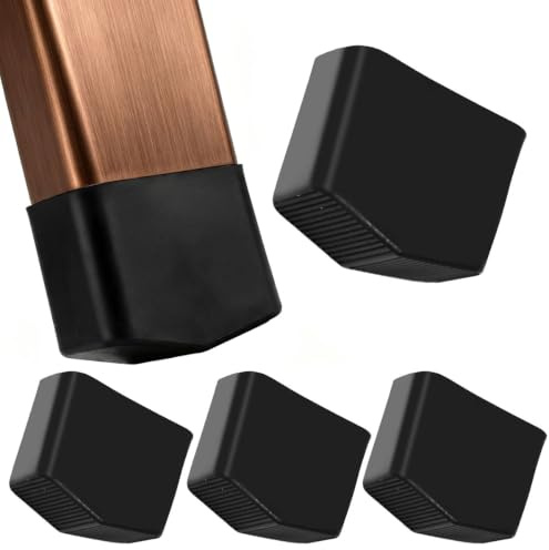 ZXBBTZ 4 Stück Gummi Leiterfüße 40x20 mm Gummifüße für Leitern Ersatz Leiterfüße Gummileiterfüße Gummifuß Fußkappen für Leiter Schuhe Leiterkappen Haushaltsleiter Trittleiter rutschfeste