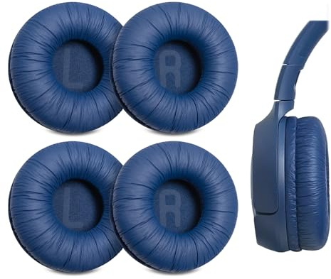 Voarmaks 4-Pack Replacement Ear Pads Compatible with JBL Tune 510BT, 520BT, 450BT, 460BT, 500BT, JBL Junior 320 320BT, JR 300BT, 310BT Headphones, Ear Cushions with Wrinkled Leather, Blue