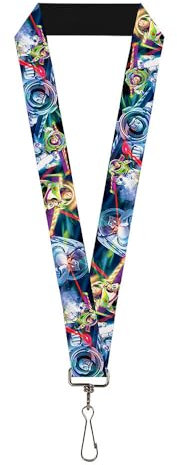 Buckle Down Unisex-Erwachsene Lanyard-1.0-Buzz Lightyear Action Poses Stacked Schlsselanhnger, Mehrfarbig, Einheitsgröße