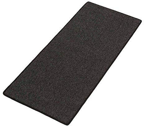 Kettelservice-Metzker Teppich Läufer Teppichläufer Ariston 66cm Breite Anthrazit I in vielen Längen Anthrazit Läufer 66 x125cm (BxL)