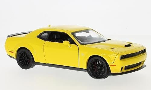 Motormax Modell 1:24 Dodge Challenger SRT Hellcat Wide-Body, Gelb, 2018 79350