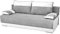 mb-moebel Couch mit Schlaffunktion und Bettkasten Schlafsofa 200cm Breit Gästebett Kindersofa Wohnzimmercouch Bettsofa 3 Sitzer Sofa Ausziehbar Sitzbank 196x92x85 cm Nisa (Grau + Weiß)