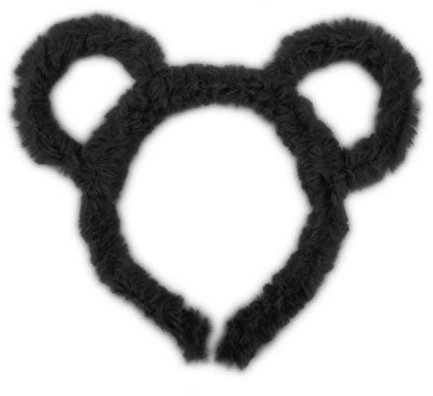 Oblique Unique® Haarreifen Süße Plüsch Ohren Teddy Bär Haarreif für Fasching Karneval Motto Party Kostüm Accessoires Rot Rosa Schwarz - Farbe wählbar (Schwarz)