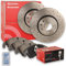 BREMBO XTRA LINE Sport Bremsscheiben Ø300mm gelocht + BREMBO Bremsbeläge Bremsbelagsatz hinten Hinterachse