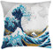 ABAKUHAUS Hokusai Kissenbezug, Oceanic Welle von Kanagawa, Wasser und Schmutz resistent Stoff Digital Druck Für den Innen oder Außen Bereich, 40 x 40 cm, Aqua Weiß