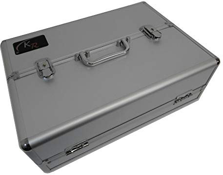 KR Multicase Standard Aluminium figure case with Double Lid with Tray Set: for 84 Vallejo, Army Painter or Master Series Paints