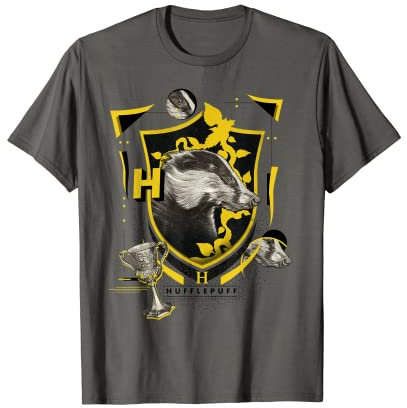 Harry Potter Hufflepuff Magicial Mischief Level Up Crest T-Shirt