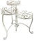 Crispe Blumenständer Blumenregal Blumentreppe mit 3 Etagen - zusammenfaltbar - Pflanzregal Pflanzenständer aus Metall - Höhe 56 cm - sehr stabil (Antikweiß)