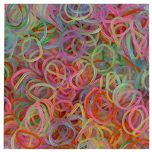 Lily Collection 200 Loom Bands Bänder Gummibänder 5500 Starter Set Anhänger Charms Perlen DIY (200 x Bunt Glasik Mix)