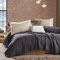 Milam London Grey Throw Blanket | Cotton Waffle Bedspreads King Size | Sofa Throws Large 3 Seater | Bed Throw King Size | Grey Blanket For Bed | Large Throws For Sofas 220 x 240 cm