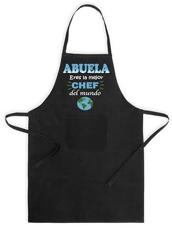 SAQUITOMAGICO Delantal divertido y gracioso Eres el/la Mejor chef del Mundo.-regalo cumpleaños y fiestas (abuela negro)