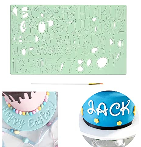 Kaket Alphabet & Zahlen Biscuit Embosser, Alphabet Kuchen Stempel Form, Buchstaben Kuchen Formen, Buchstaben Alphabet Keks Stempel Modelle zum Backen