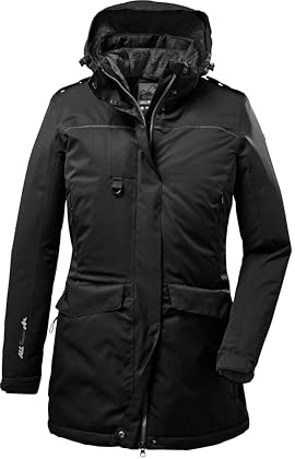 Killtec Damen Parka Funktionsparka mit abzippbarer Kapuze für Hundebesitzer Ostfold WMN PRK B wasserdicht, Winddicht, atmungsaktiv