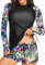 UNIQUEBELLA Rash Guard Damen, UV-Schutz UPF 50+ Langarm Surf Shirt mit Schönen Mustern Bademode Badeshirt - Schwimmen Tankini XS-XL Rashguard für Women