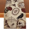 Tischläufer aus Leinen, Retro, Halloween, Gothic, Totenkopf, Tag der Toten, Rosen, Totenkopf, Dekoration, Halloween-Dekorationen und Zubehör für Zuhause, Küche, Tisch, 33 x 183 cm