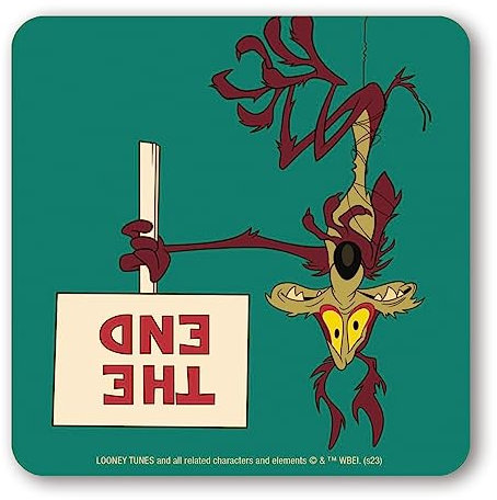 Logoshirt® Looney Tunes | Wile E. Coyote I The End I Untersetzer | Kork | 10x10cm | langlebiger Druck | Lizenziertes Originaldesign