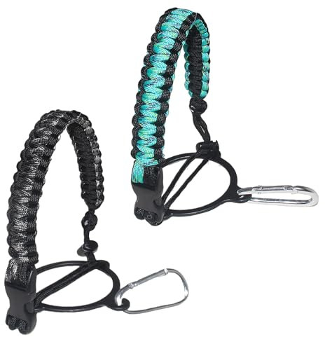 Lot de 2 Sangles Porte-Bouteilles avec Anneau, Sangle de Poignée Portable en Paracorde, Sangle D'épaule Réglable pour Bouteilles, pour les Activités de Plein Air Comme, Utilisation Quotidienne