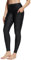 BALEAF Rashguard - Leggings da nuoto da donna con tasche con cerniera, con fodera per costume da bagno modesto UPF 50+, Nero , L