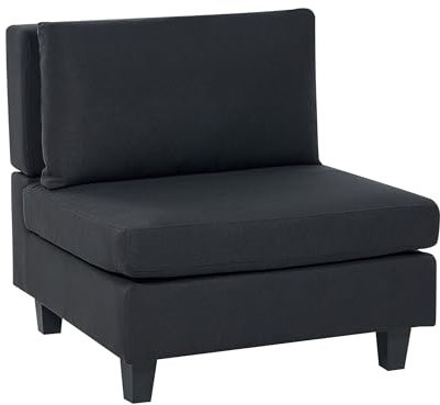 Beliani Modernes Sesselmodul zum Sofa mit Stoffbezug in Schwarz 1-Sitzer Unstad