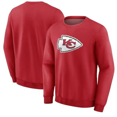 Kansas City Chiefs NFL Sweatshirt Shirt ** Primary Logo Crew ** (Rot, DE/NL/SE/PL, Alphanumerisch, S, Regular, Regular)