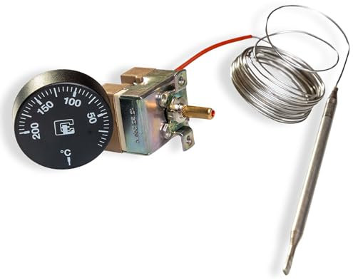 LAGOS | Termostato Analógico CAMPINI TY 95 200ºC para Calderas de Cabinas de Pintura Equipos Lagos - Seguridad y Precisión en Control de Temperatura - Repuesto para Cabina de Pintura