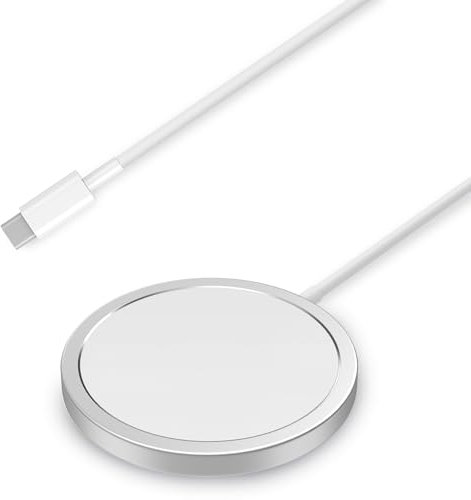 Yuexitech Wireless Charger for iPhone, 15W Max Fast Magsafe Charger Compatible with iPhone 16/15/ 14/13/ 12 Series/AirPods 3/2,Magnetic Phone Charger-White