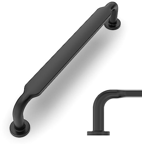 Amerdeco 10 Stück Möbelgriffe Schwarz,160mm Lochabstand, Zinklegierung Schubladengriffe & Schrankgriffe für Küchenschränke & Kleiderschränke UK0071