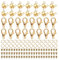 Kettenverschluss, 1600 Stück Verschlüsse für Armbänder Set Golden Karabinerverschluss Biegeringe und Crimpenden, Armband Verschlüsse Set für Schmuck Basteln, Armbänder, Fußkettchen, Halsketten