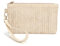WeddHuis Pochette en paille tissée pour femme, pochette plage, sac à main en paille tissée avec fermeture éclair, pochette sac a main femme, sac à main en osier bohème, sac paille femme, sac femme ete