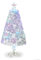 4ft Fibre Optic Christmas Tree, Artificial Christmas Tree with Color Changing Multicolor Fibre Optic and Star, White Xmas Trees Fiber Optic Christmas Trees Decorations for Indoor 1.2m