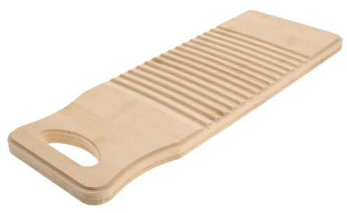 minkissy 1pezzi Legno ASSE da Lavare ASSE da Lavare per Vestiti Domestici Superficie Ondulata Resistente e Spazio-Saving per Uso in Casa e Bagno