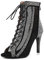 YCALCP Stivali da Ballo Latino Americano Donna Punta Aperta con Strass Professionali Salsa Tango Scarpe da Ballo Nero, 40 EU