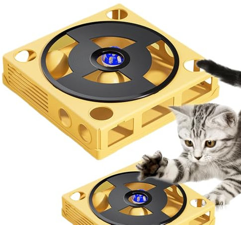 zwxqe Puzzle Toys for Cats, Cat Teaser Maze Box, Interactive Cat Toys, Puzzle Game Cat Toy, Enrichment Toys for Cats, Phonograph Cat Toy, Interactive Puzzle Toys for Bored Indoor Cats