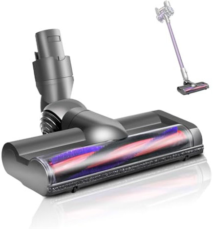 Brosse pour Aspirateur Compatibilité pour Dyson V6,DC58/DC59/DC62/DC72/DC74,Tête Nettoyante Turbine Buse de sol,Brosse Motorisée pour Sols Durs,Moquettes et Parquets.