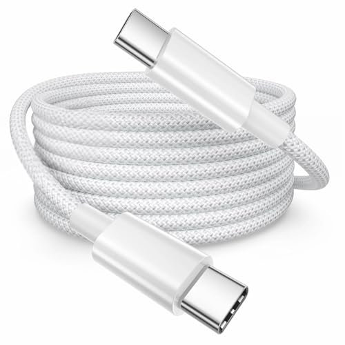 ZEPHY USB C to USB C Cable 1.5M 60W USB C Charger Cable Fast Charging Type C to C Braided Lead Compatible with iPhone 17/17 Air/16/15 Pro Max, Galaxy S24 Ultra, iPad Pro 2024/Air 5, MacBook Pro