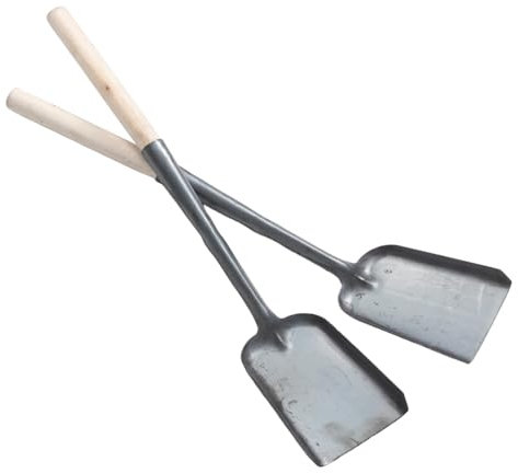 Mipcase 2 Stück Rußschaufel Schaufelschaufel Feuerschaufel Kohlewerkzeug Schornstein Schaufel Kaminkübel für Asche Kaminschaufel Holzofen Schaufel kleine Kehrschaufel Kohlegreifer Metall