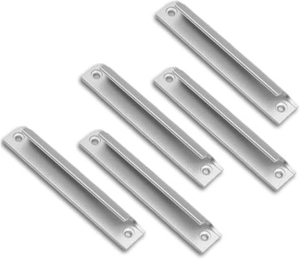 KQOZG Tirador de Aluminio Multifuncional para Puertas de Balcón, Terraza y Mosquiteras, Incluye Tornillos para Montaje Fácil sin Taladrar (plata)