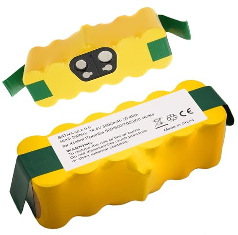 EXTRALINK Batteria per iRobot Roomba 600 – Batteria di Ricambio per Aspirapolvere 14,4V 3000mAh - Li-ion, Lunga Durata - Compatibile con Roomba Ricambi e Accessori - Facile da Installare