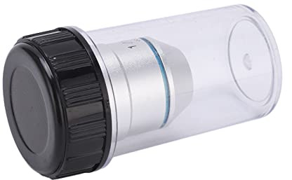 Keenso Objectif de Microscope Achromatique 1X pour Microscope Biologique, Faible Puissance 195 Infini, Correction Optique