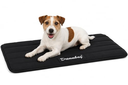 Flamingo hundebett - katzenbett orthopädisch Dreambay® schwarz - orthopädisches Premium Kissen für Hunde und Katzen - 70,5x41,5x2,3cm